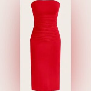 Velvet Torch Strapless Red Dress